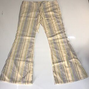 Lei 100% Cotton Striped Flared Pants Size 7